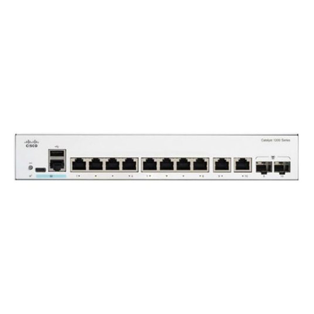 SWITCH (สวิตซ์) CISCO CATALYST 1200 8-PORT GE EXT PS 2X1G COMBO (C1200-8T-E-2G)
