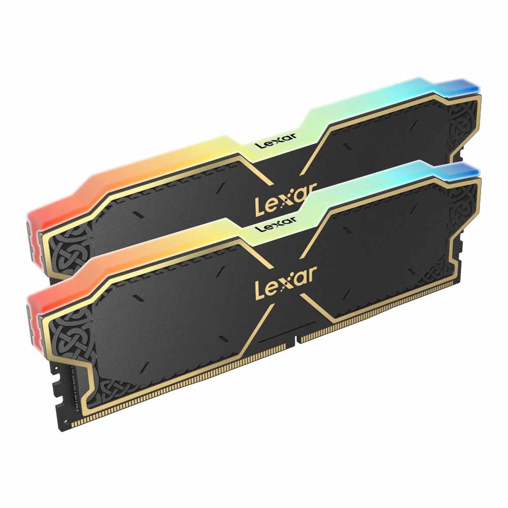 32GB (16GBx2) DDR5 6000MHz RAM (หน่วยความจำ) LEXAR THOR RGB DDR5 (BLACK) (LD5U16G60C38BG-RGD)