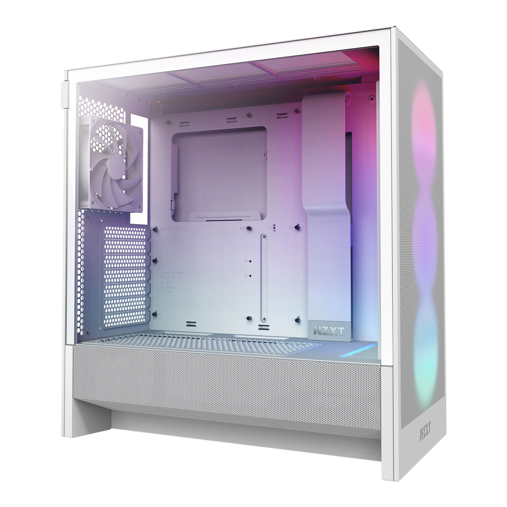 CASE (เคส) NZXT H5 FLOW RGB 2024 (WHITE) (E-ATX) (CC-H52FW-R1)