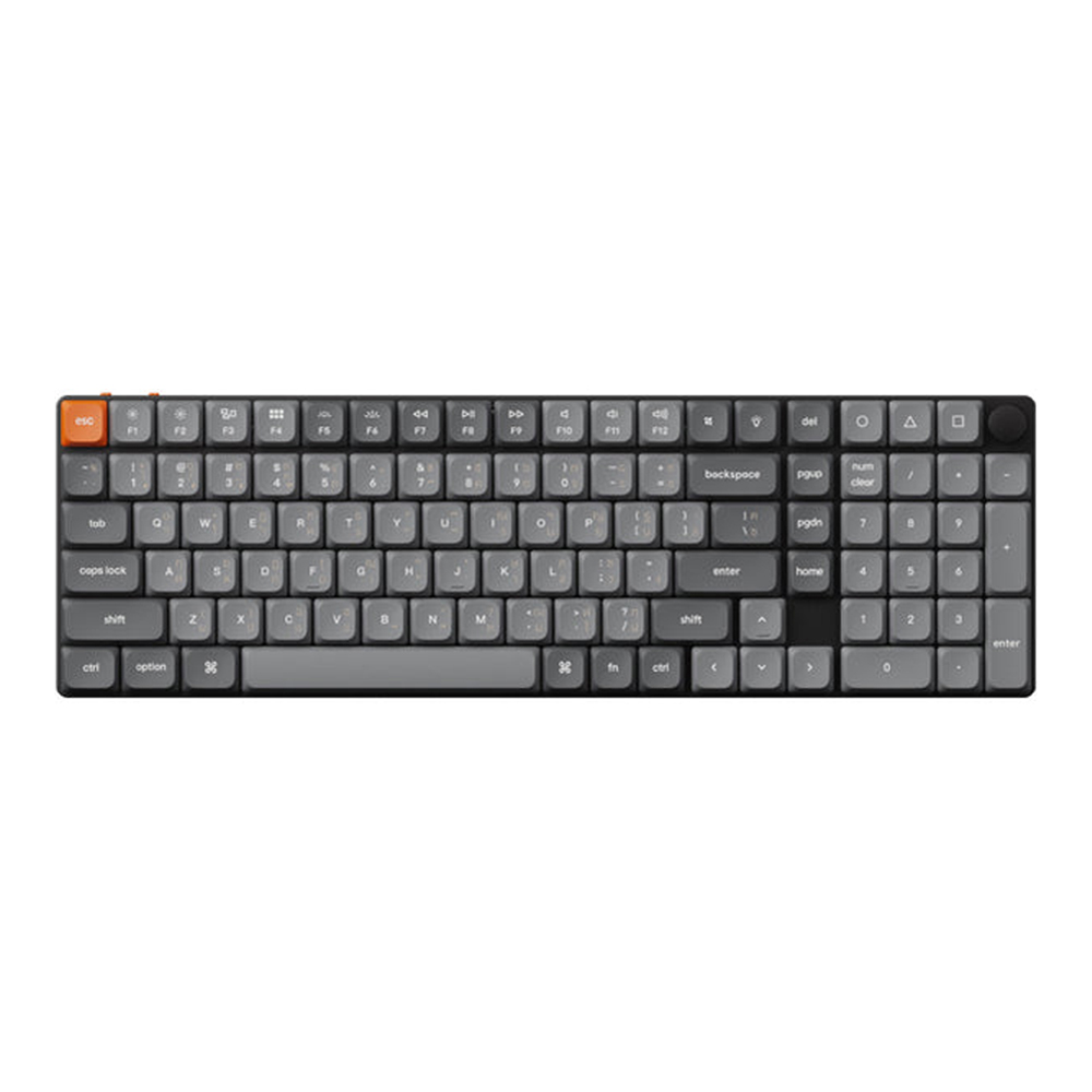 WIRELESS KEYBOARD (คีย์บอร์ดไร้สาย) KEYCHRON K17 MAX QMK/VIA GATERON LOW PROFILE 2.0 BROWN SWITCH RGB EN/TH - BLACK (K17M-H3TH)