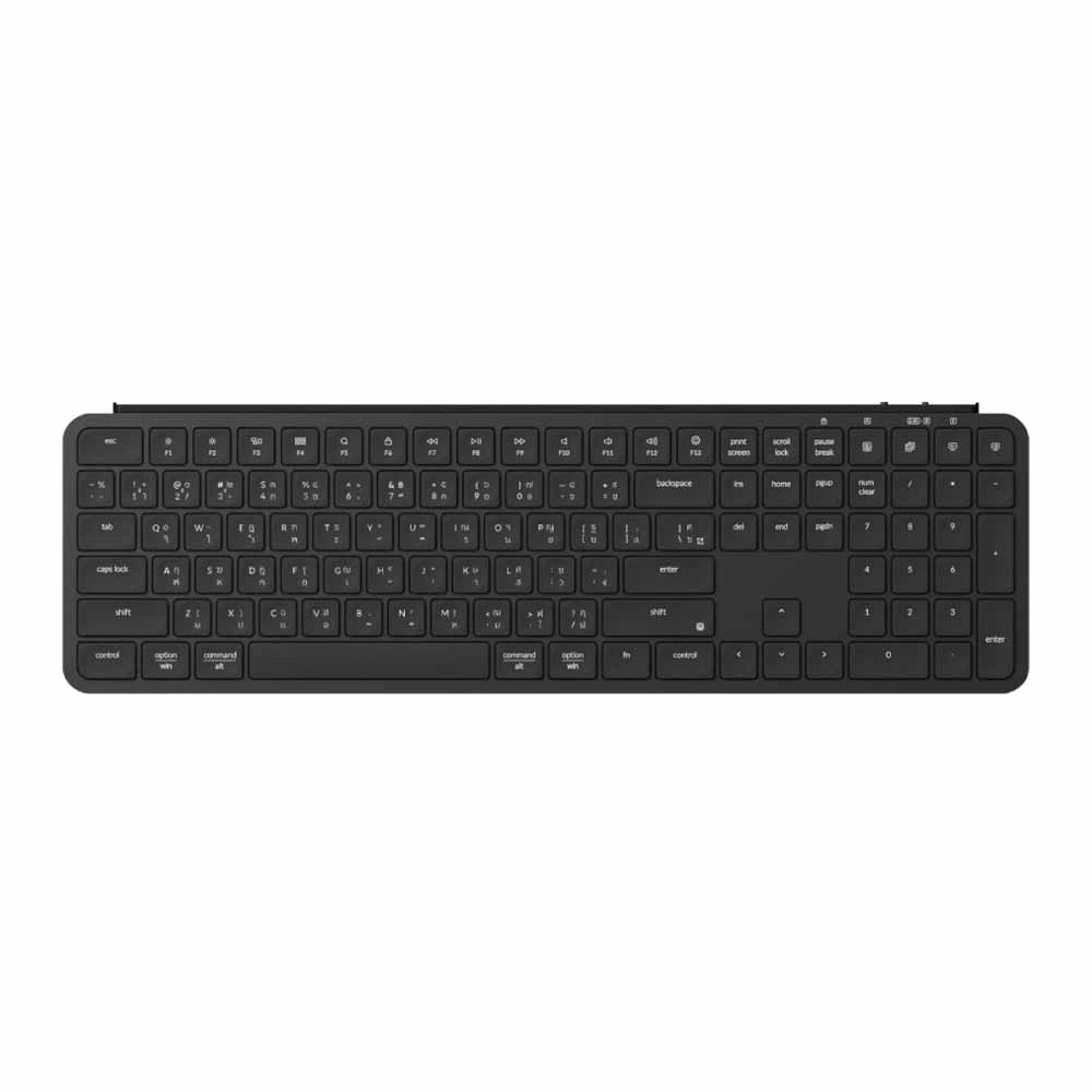 WIRELESS KEYBOARD (คีย์บอร์ดไร้สาย) KEYCHRON B6 PRO (DEEP BLACK) (SCISSOR SWITCH NON-BACKLIT EN/TH) (B6P-K9-TH)