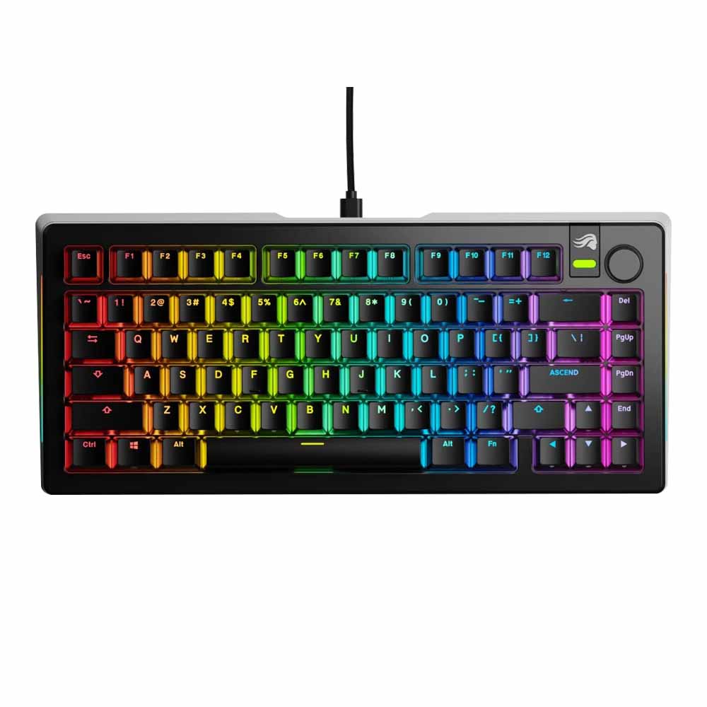 KEYBOARD (คีย์บอร์ด) GLORIOUS GMMK 3 PRO HE PREBUILT (75%) (BLACK) (GLORIOUS FOX HE SWITCH RGB EN)