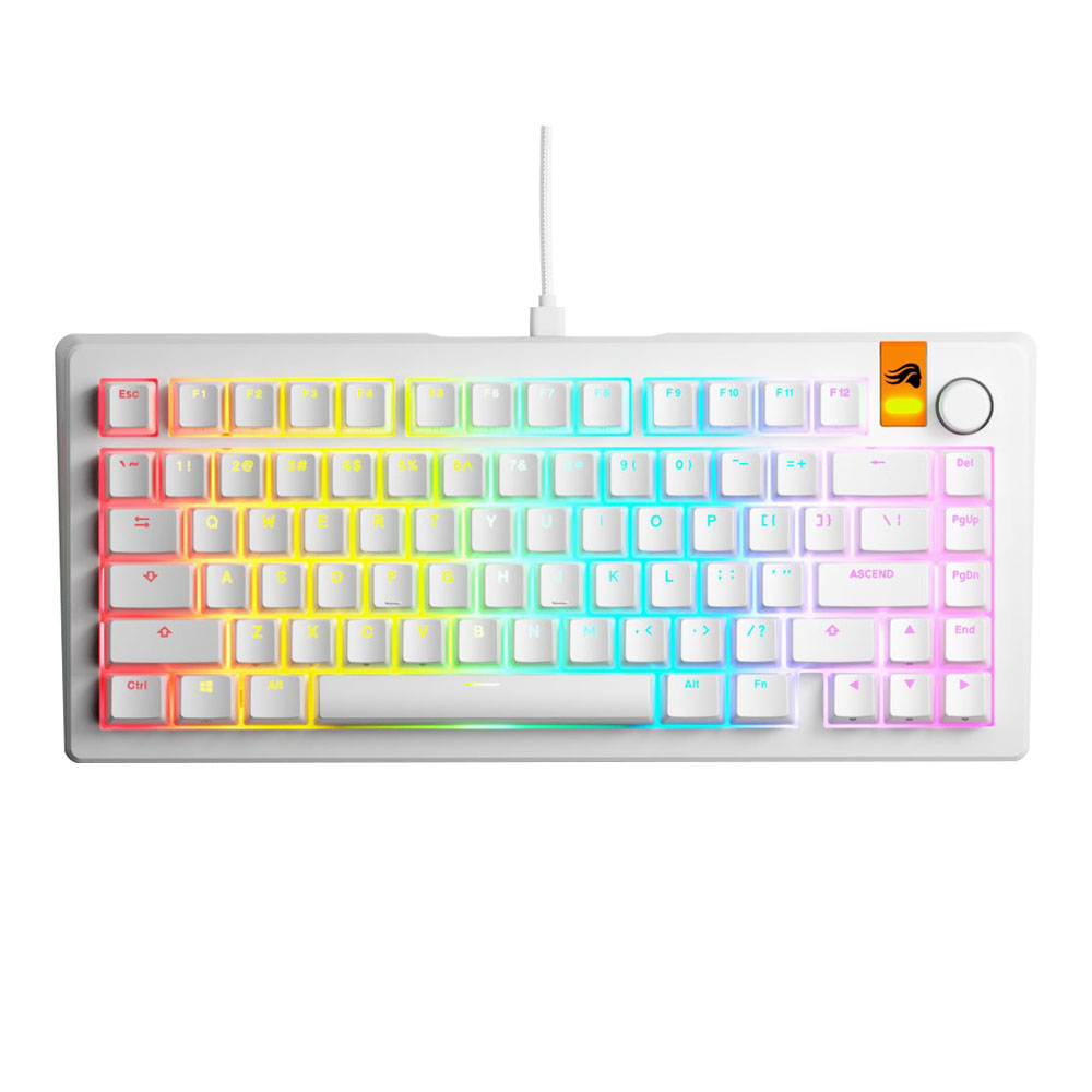 KEYBOARD (คีย์บอร์ด) GLORIOUS GMMK 3 HE PREBUILT (75%) (WHITE) (GLORIOUS FOX HE SWITCH RGB EN)