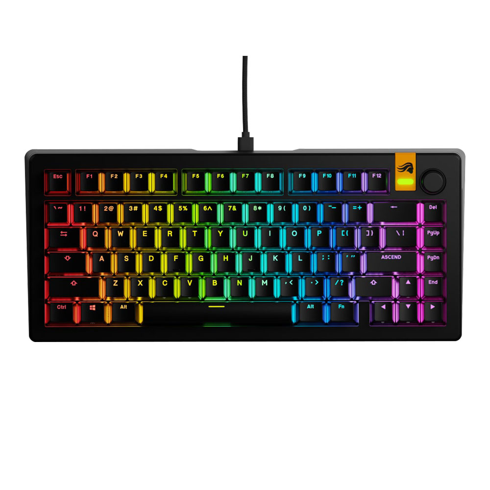 KEYBOARD (คีย์บอร์ด) GLORIOUS GMMK 3 HE PREBUILT (75%) (BLACK) (GLORIOUS FOX HE SWITCH RGB EN)