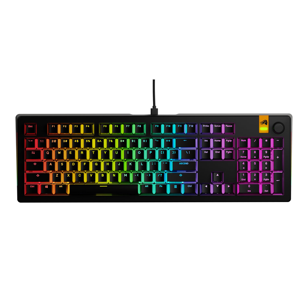 KEYBOARD (คีย์บอร์ด) GLORIOUS GMMK 3 HE PREBUILT (100%) (BLACK) (GLORIOUS FOX HE SWITCH RGB EN)