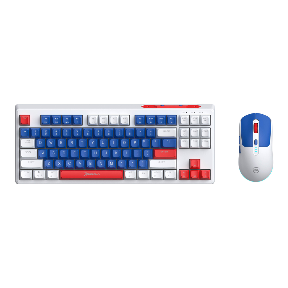 WIRELESS KEYBOARD & MOUSE (คีย์บอร์ดและเมาส์ไร้สาย) MICROPACK KM-269W (NAVY)