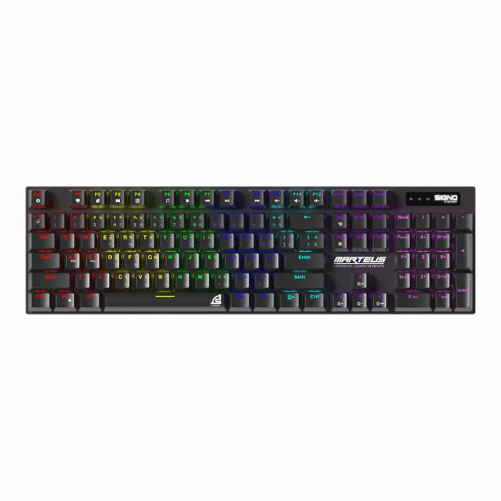 KEYBOARD (คีย์บอร์ด) SIGNO KB-721 MARTEUS (BLACK) (OUTEMU BLUE SWITCH MINI RGB EN/TH)