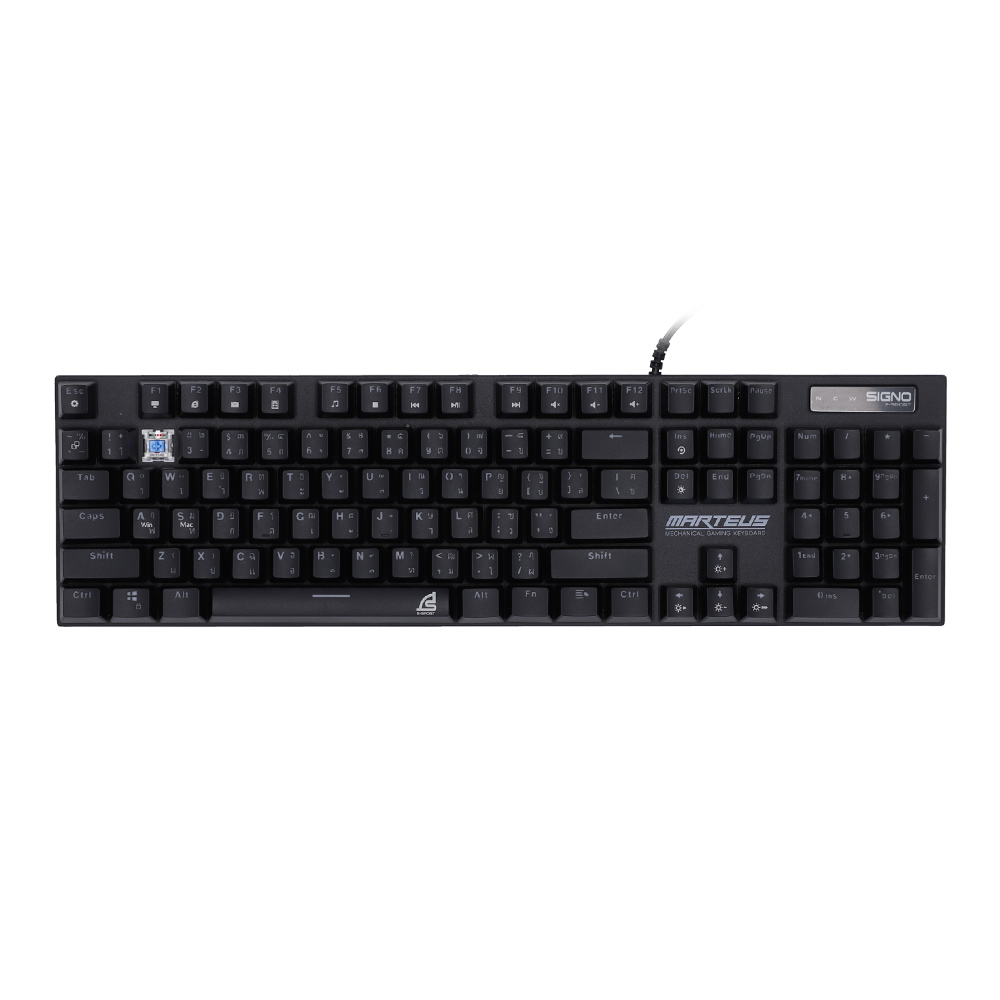 KEYBOARD (คีย์บอร์ด) SIGNO KB-721 MARTEUS (BLACK) (OUTEMU BLUE SWITCH MINI RGB EN/TH)