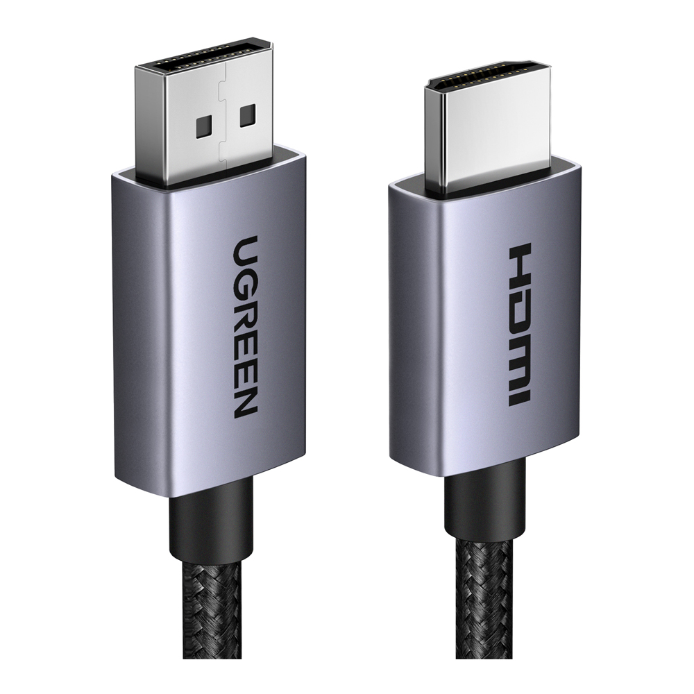 MONITOR CABLE (สายจอมอนิเตอร์) UGREEN DP125 - DISPLAYPORT TO HDMI 4K 30Hz 1.5M (35841)