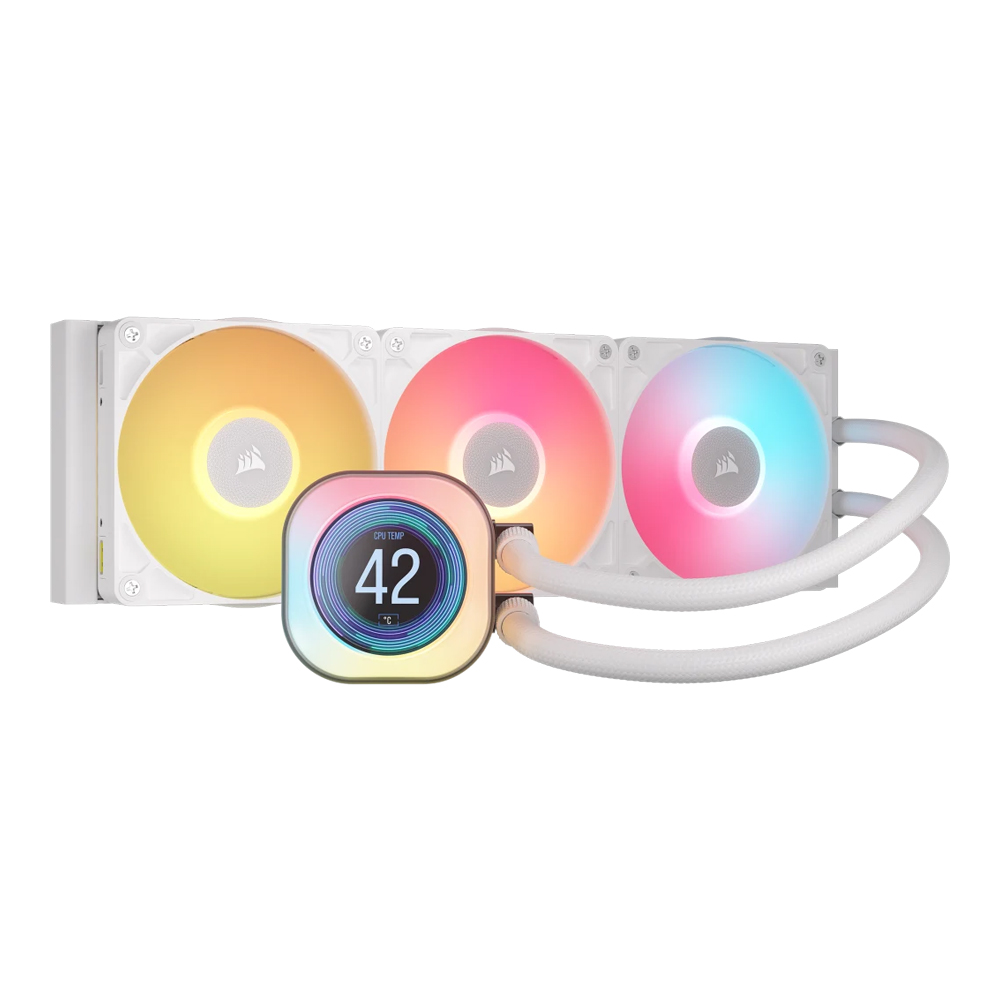 CPU LIQUID COOLER (ระบบระบายความร้อนด้วยน้ำ) CORSAIR ICUE LINK TITAN 360 RX LCD (WHITE)