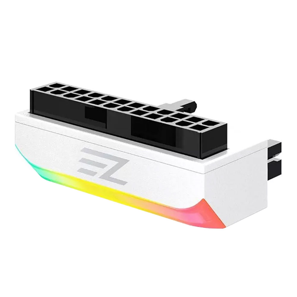 ANGLE ADAPTER (อุปกรณ์ต่อพ่วง) EZDIY-FAB ATX 24 PIN WITH ARGB MODULE (EZDPI161-4) (WHITE)