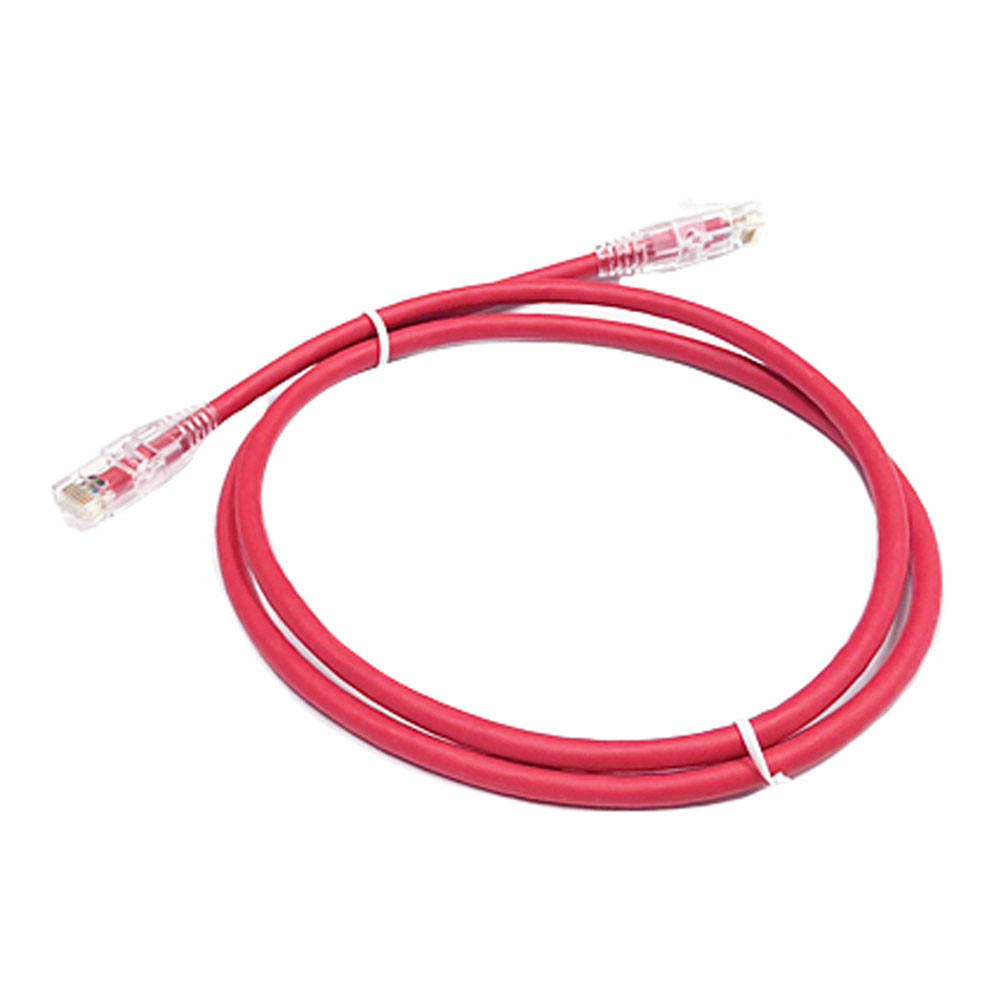 LAN CABLE (สายแลน) LINK US-5102LZ-2 CAT 6 RJ45-RJ45 PATCH CORD, LSZH 2 M. RED