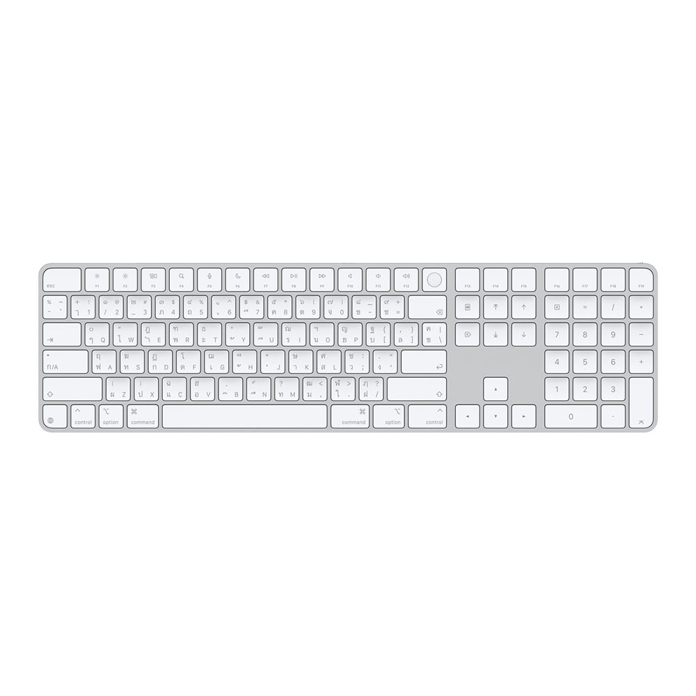 Apple Magic Keyboard with Touch ID and Numeric Apple silicon - Thai - White Keys (2024)