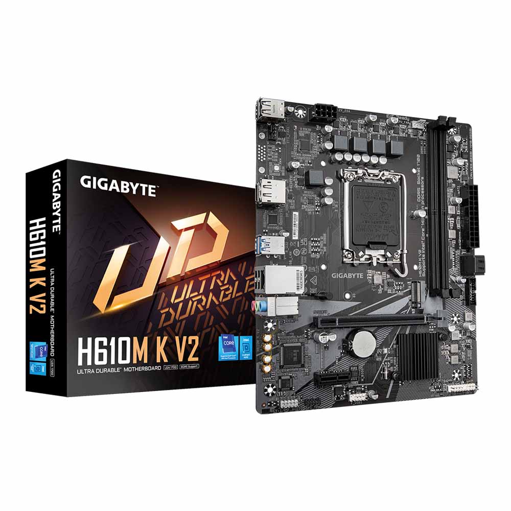 MAINBOARD (เมนบอร์ด) GIGABYTE H610M K V2 (REV. 1.0) - INTEL SOCKET 1700 DDR5 MICRO-ATX