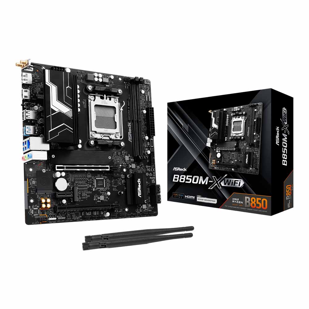 MAINBOARD (เมนบอร์ด) ASROCK B850M-X WIFI - AMD SOCKET AM5 DDR5 MICRO-ATX