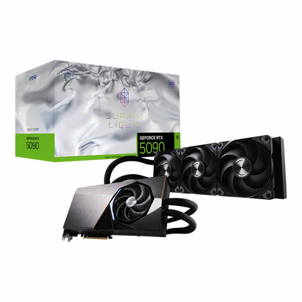 VGA (การ์ดแสดงผล) MSI GEFORCE RTX 5090 32G SUPRIM LIQUID SOC - 32GB GDDR7