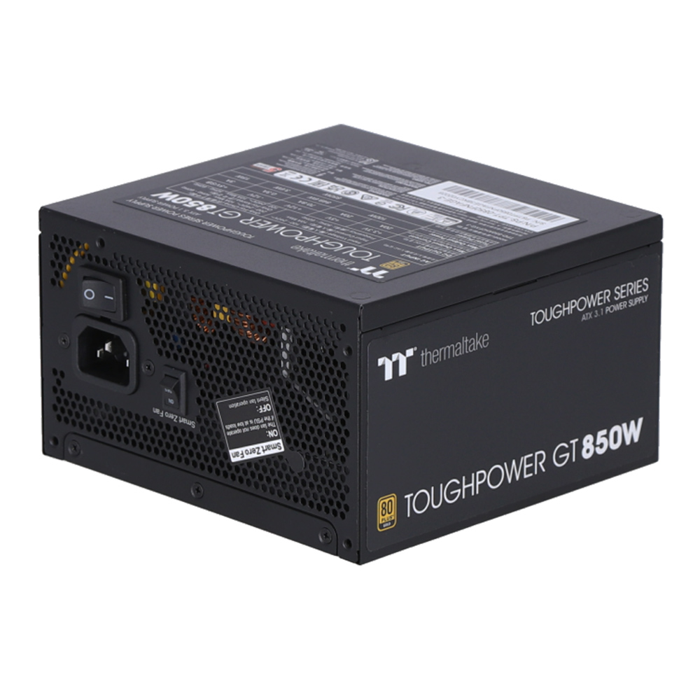 POWER SUPPLY (อุปกรณ์จ่ายไฟ) THERMALTAKE TOUGHPOWER GT 850W (VERSION B) - 850W 80 PLUS GOLD BLACK ATX (PS-TPT-0850FNFAGE-3)