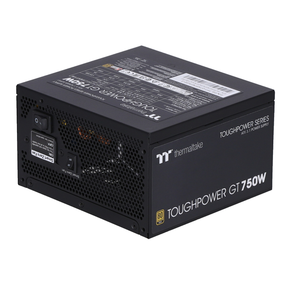 POWER SUPPLY (อุปกรณ์จ่ายไฟ) THERMALTAKE TOUGHPOWER GT 750W (VERSION B) - 750W 80 PLUS GOLD BLACK ATX (PS-TPT-0750FNFAGE-3)
