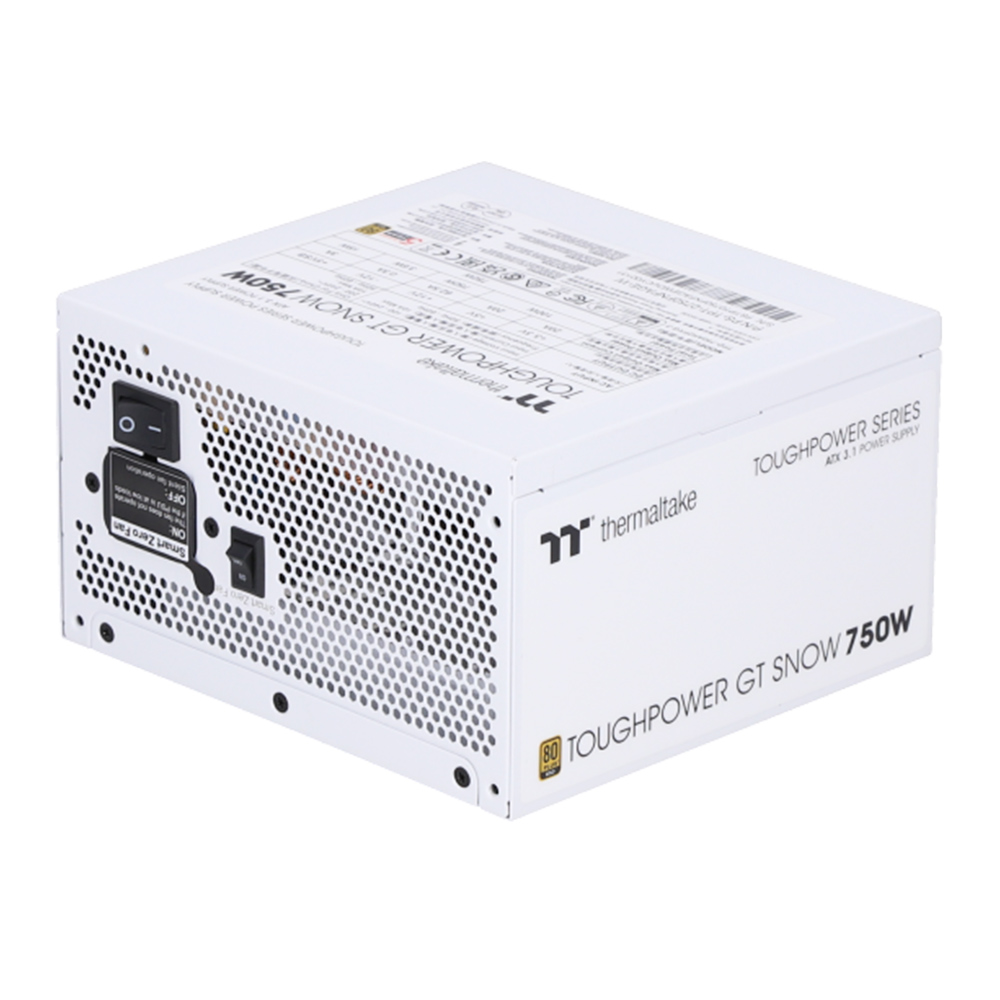 POWER SUPPLY (อุปกรณ์จ่ายไฟ) THERMALTAKE TOUGHPOWER GT SNOW 750W - 750W 80 PLUS GOLD WHITE ATX (PS-TPT-0750FNFAGE-W)