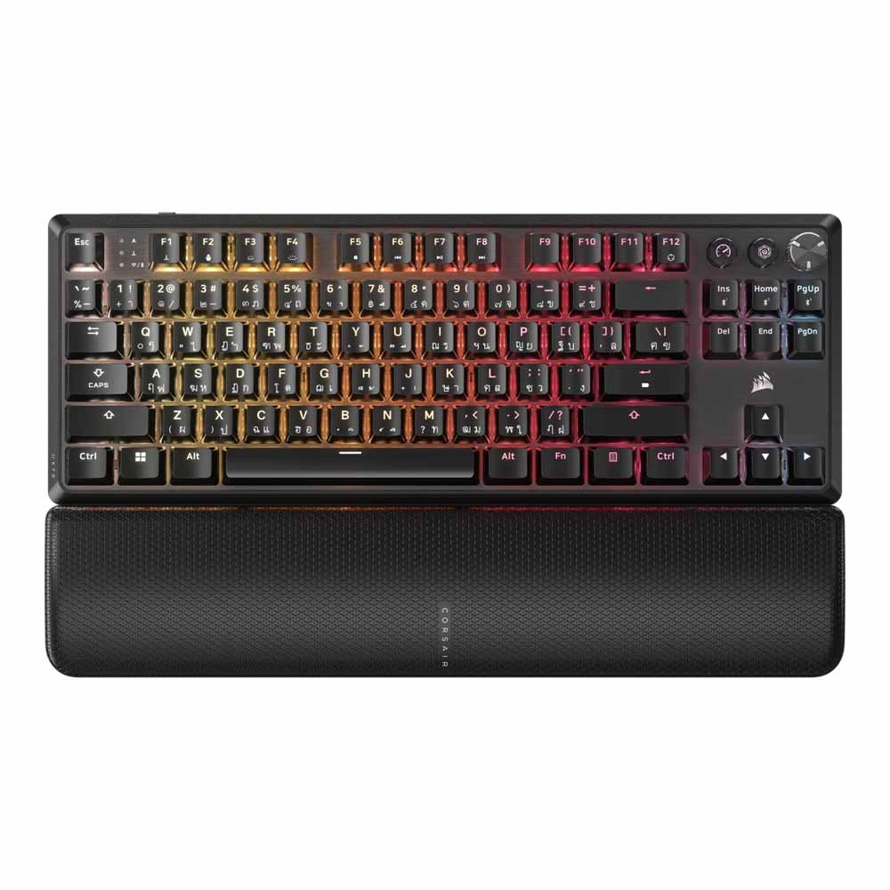 WIRELESS KEYBOARD (คีย์บอร์ดไร้สาย) CORSAIR K70 CORE TKL WIRELESS (BLACK) (CORSAIR MLX RED V2 SWITCH RGB EN/TH) (CH-914901E-TH)