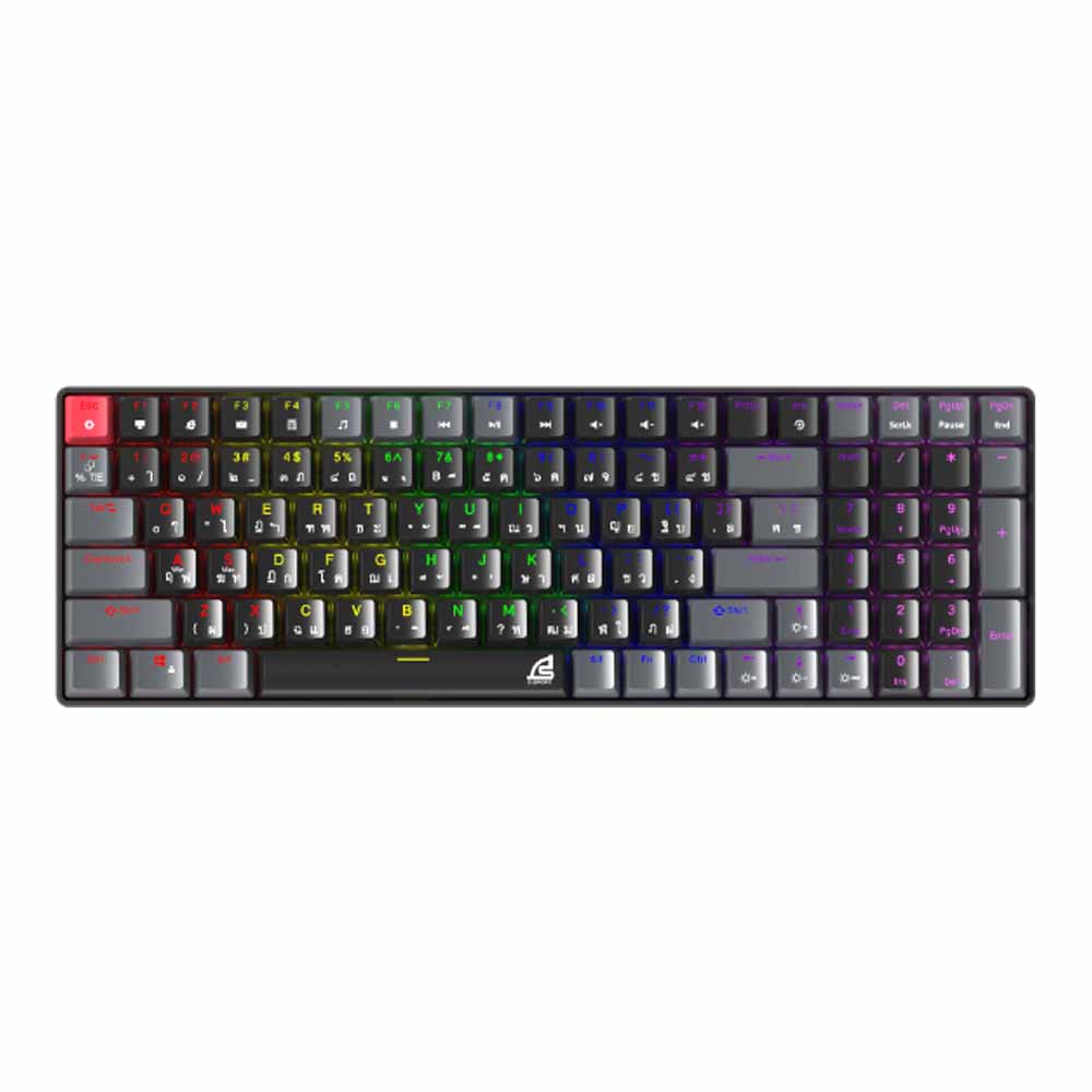 KEYBOARD (คีย์บอร์ด) SIGNO KB-723 MOBILUS (BLACK-GREY) (BROWN SWITCH MINI RGB EN/TH)