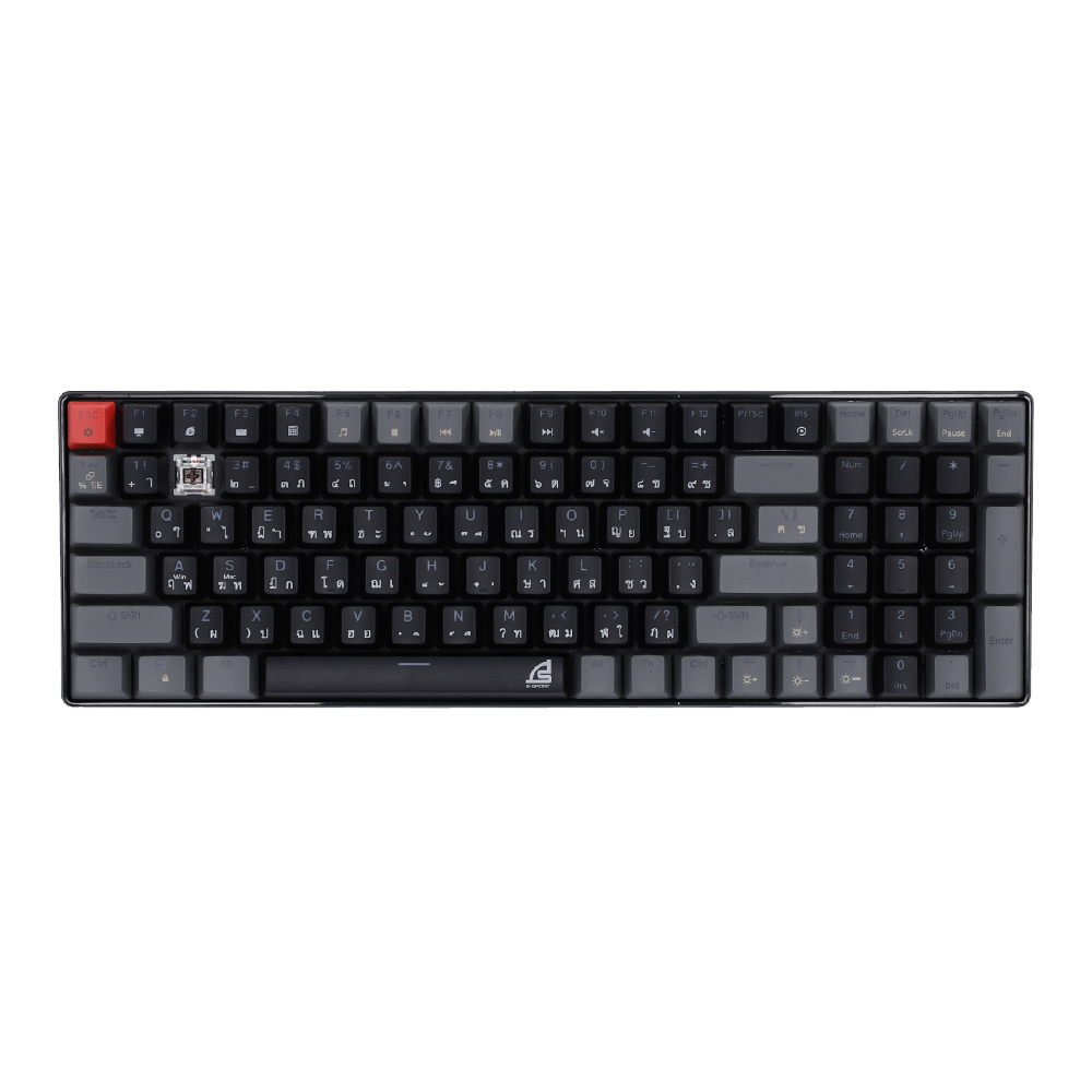 KEYBOARD (คีย์บอร์ด) SIGNO KB-723 MOBILUS (BLACK-GREY) (BROWN SWITCH MINI RGB EN/TH)