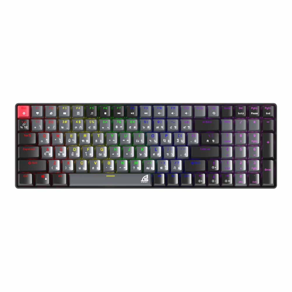 KEYBOARD (คีย์บอร์ด) SIGNO KB-723 MOBILUS (GREY-BLACK) (BLUE SWITCH MINI RGB EN/TH)