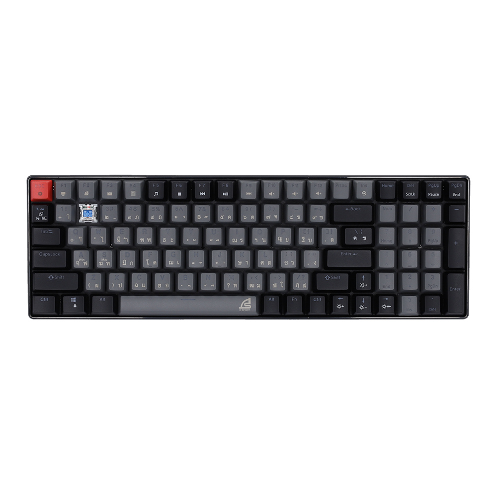KEYBOARD (คีย์บอร์ด) SIGNO KB-723 MOBILUS (GREY-BLACK) (BLUE SWITCH MINI RGB EN/TH)