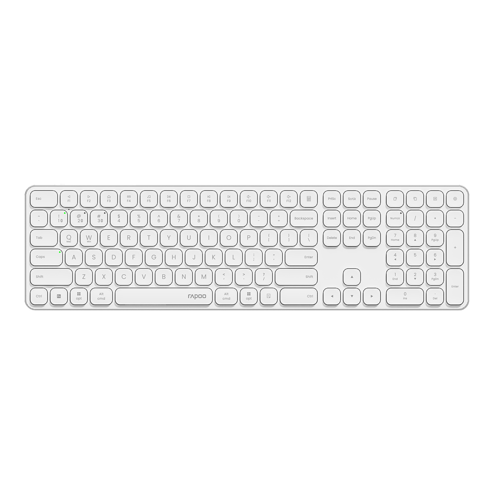 WIRELESS KEYBOARD (คีย์บอร์ดไร้สาย) RAPOO E9550L - WHITE (E9550L-WH)