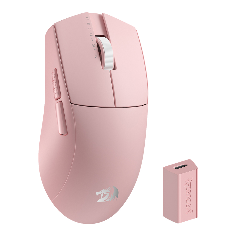 WIRELESS MOUSE (เมาส์ไร้สาย) REDRAGON K1ING M916 PRO (4K Hz) (PINK)