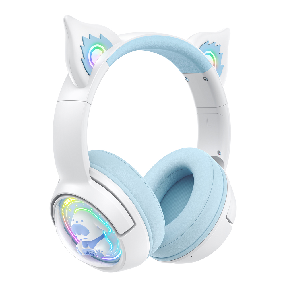WIRELESS HEADSET (หูฟังไร้สาย) ONIKUMA KUKU RABBIT (WHITE-BLUE)
