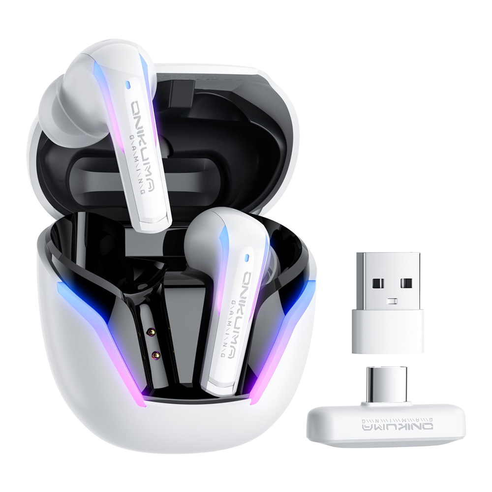 TRUE WIRELESS HEADPHONE (หูฟังทรูไวร์เลส) ONIKUMA T27 (WHITE)