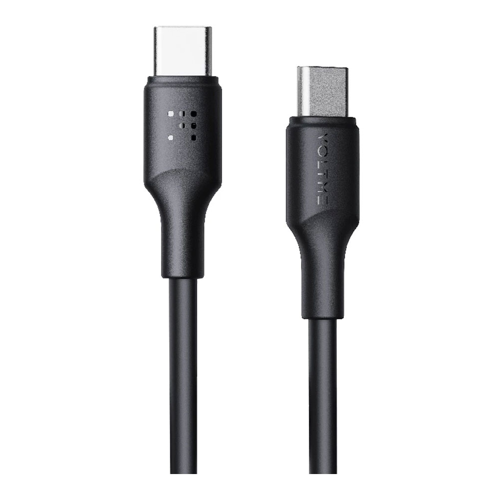 CHARGER CABLE (สายชาร์จ) VOLTME EDC USB-C TO USB-C 100W 1.2M (C2278) (BLACK)