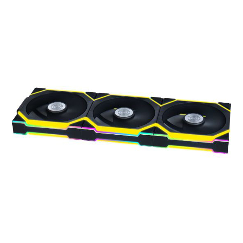 CASE FAN (พัดลมเคส) LIAN LI UNI FAN SL WIRELESS 120 TRIPLE PACK (BLACK) (12SL1W3B)