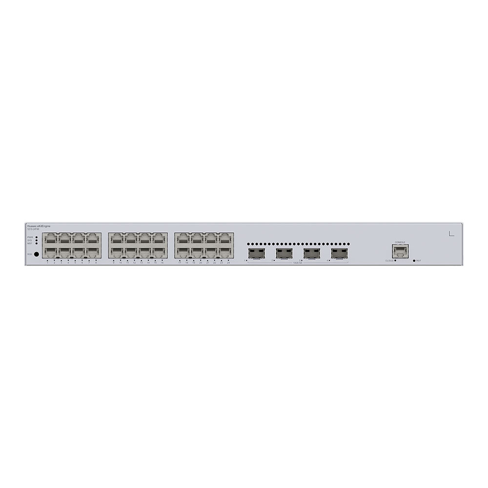 SWITCH (สวิตซ์) HUAWEI S310-24T4X (24*10/100/1000BASE-T PORTS, 4*10GE SFP+ PORTS, BUILT-IN AC POWER) (98012381)