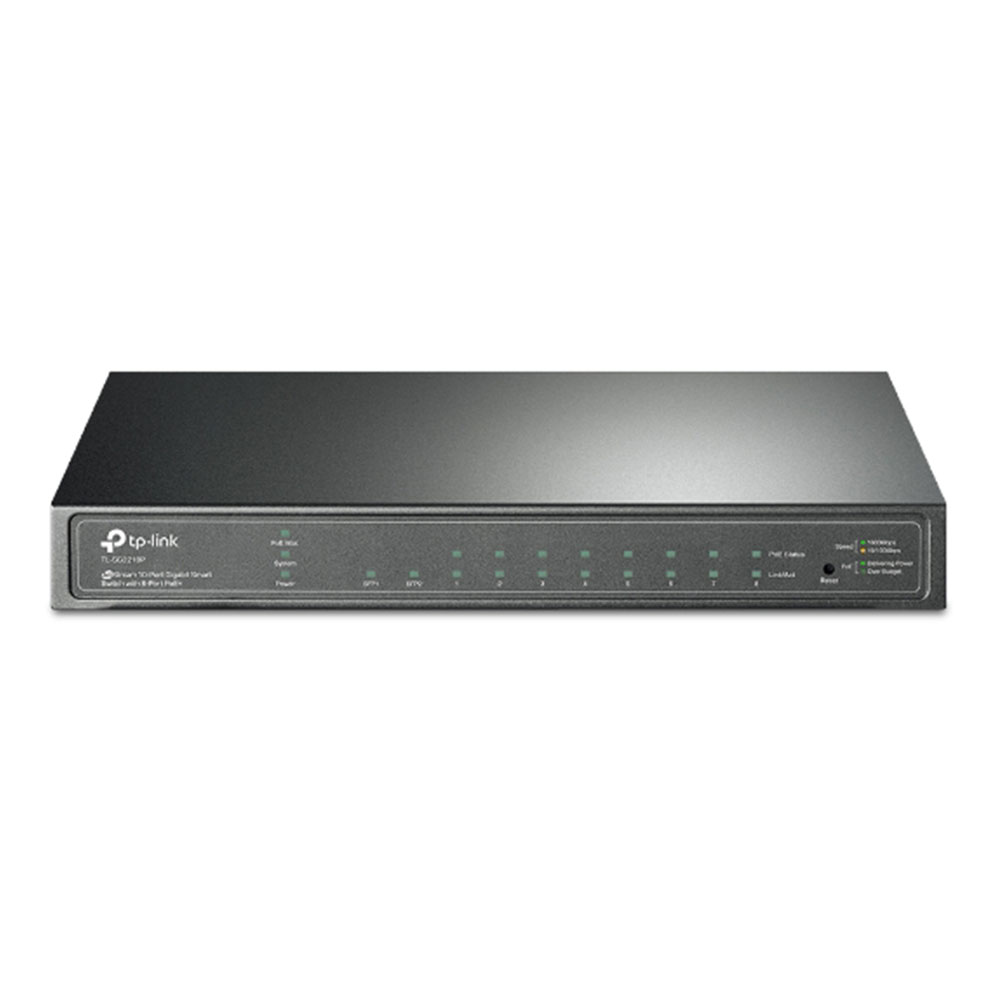 SWITCH (สวิตซ์) TP-LINK JETSTREAM 10-PORT GIGABIT SMART SWITCH WITH 8-PORT POE+ (SG2210P)