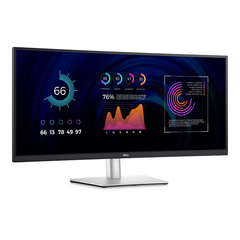 MONITOR (จอมอนิเตอร์) DELL P3424WE - 34 INCH CURVED USB-C HUB WQHD 60Hz HDMI (SNSP3424WE)