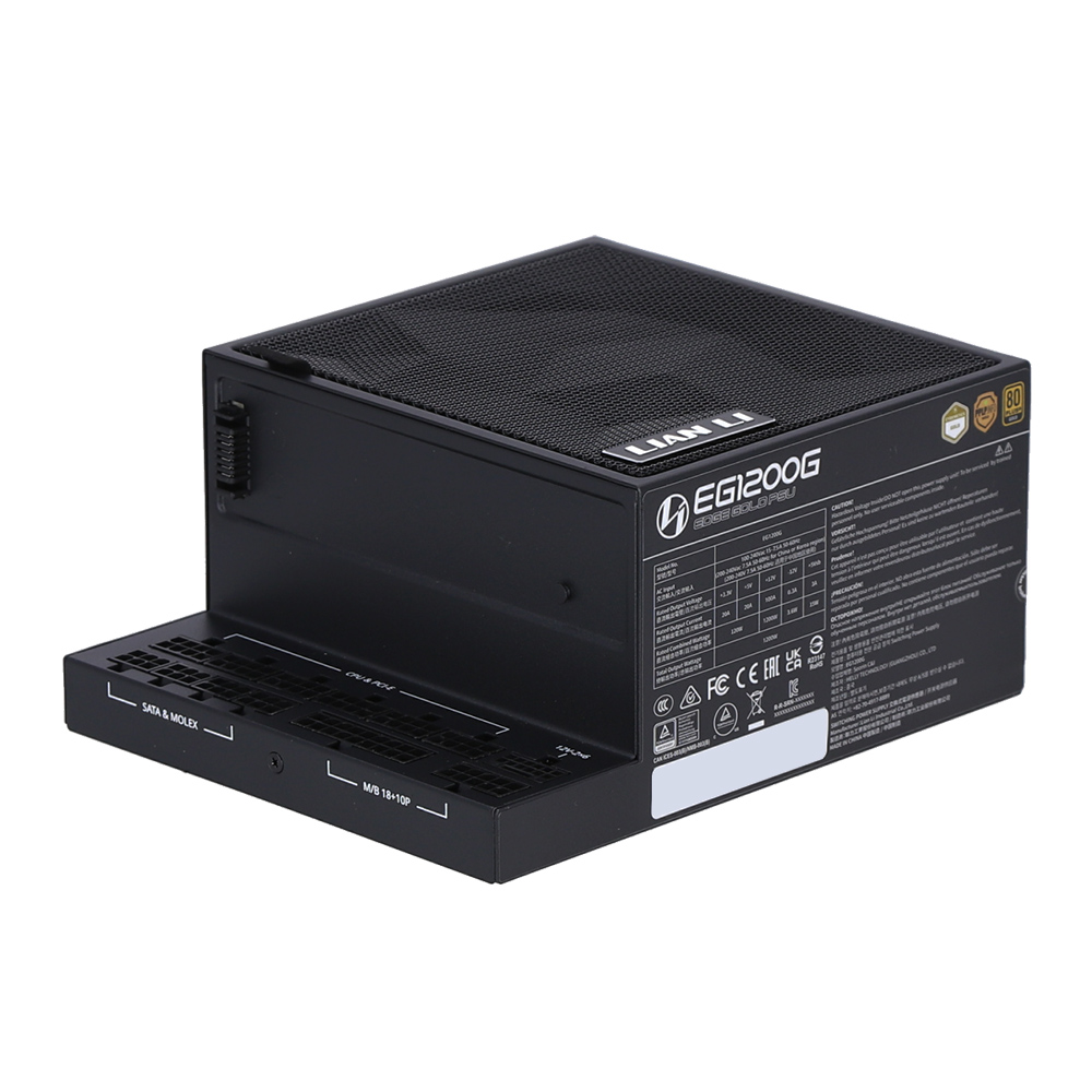 POWER SUPPLY (อุปกรณ์จ่ายไฟ) LIAN LI EDGE GOLD 1200 - 1200W 80 PLUS GOLD BLACK ATX (EG1200G)