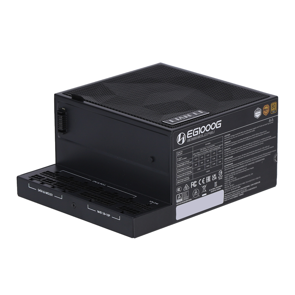 POWER SUPPLY (อุปกรณ์จ่ายไฟ) LIAN LI EDGE GOLD 1000 - 1000W 80 PLUS GOLD BLACK ATX (EG1000G)