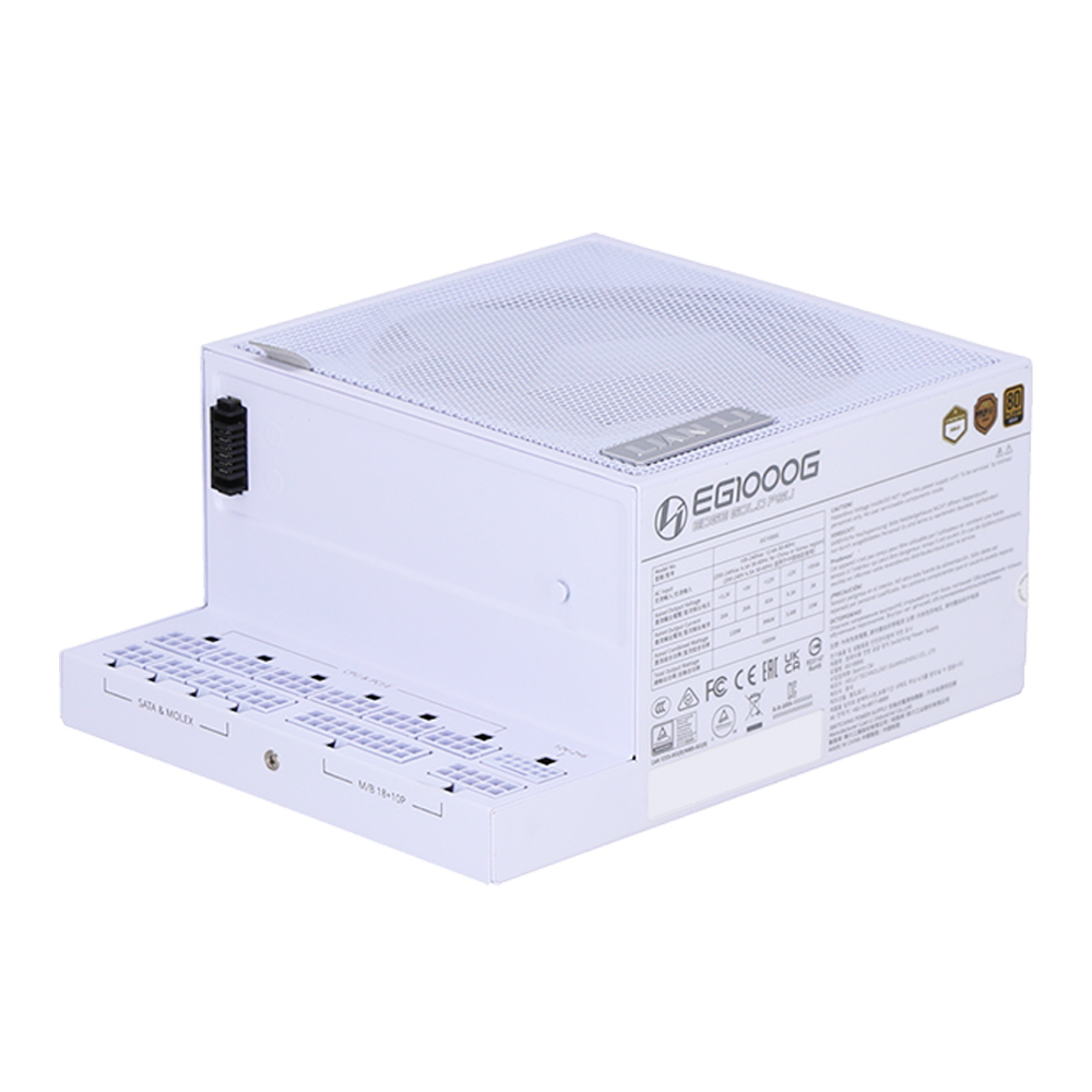 POWER SUPPLY (อุปกรณ์จ่ายไฟ) LIAN LI EDGE GOLD 1000 - 1000W 80 PLUS GOLD WHITE ATX (EG1000G)
