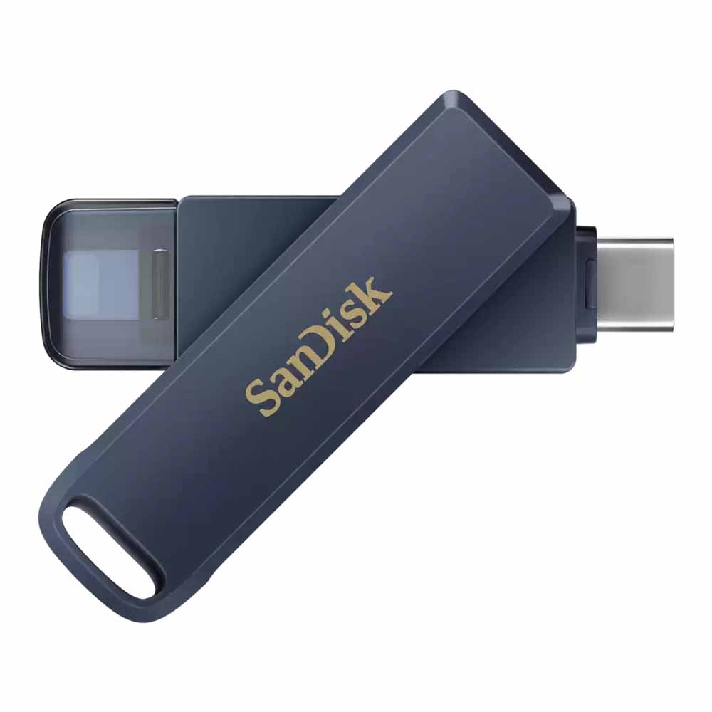 64 GB FLASH DRIVE (แฟลชไดร์ฟ) SANDISK PHONE DRIVE FOR IPHONE - BLUE (SDIXD0N-064G-GN6NN)