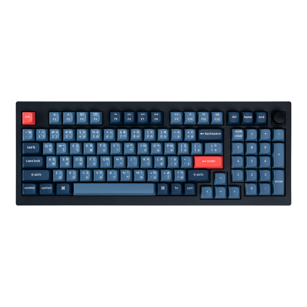 WIRELESS KEYBOARD (คีย์บอร์ดไร้สาย) KEYCHRON V5 MAX (QMK/VIA) (CARBON BLACK) (GATERON JUPITER BROWN SILENT SWITCH RGB EN/TH) (V5M-D8-TH)