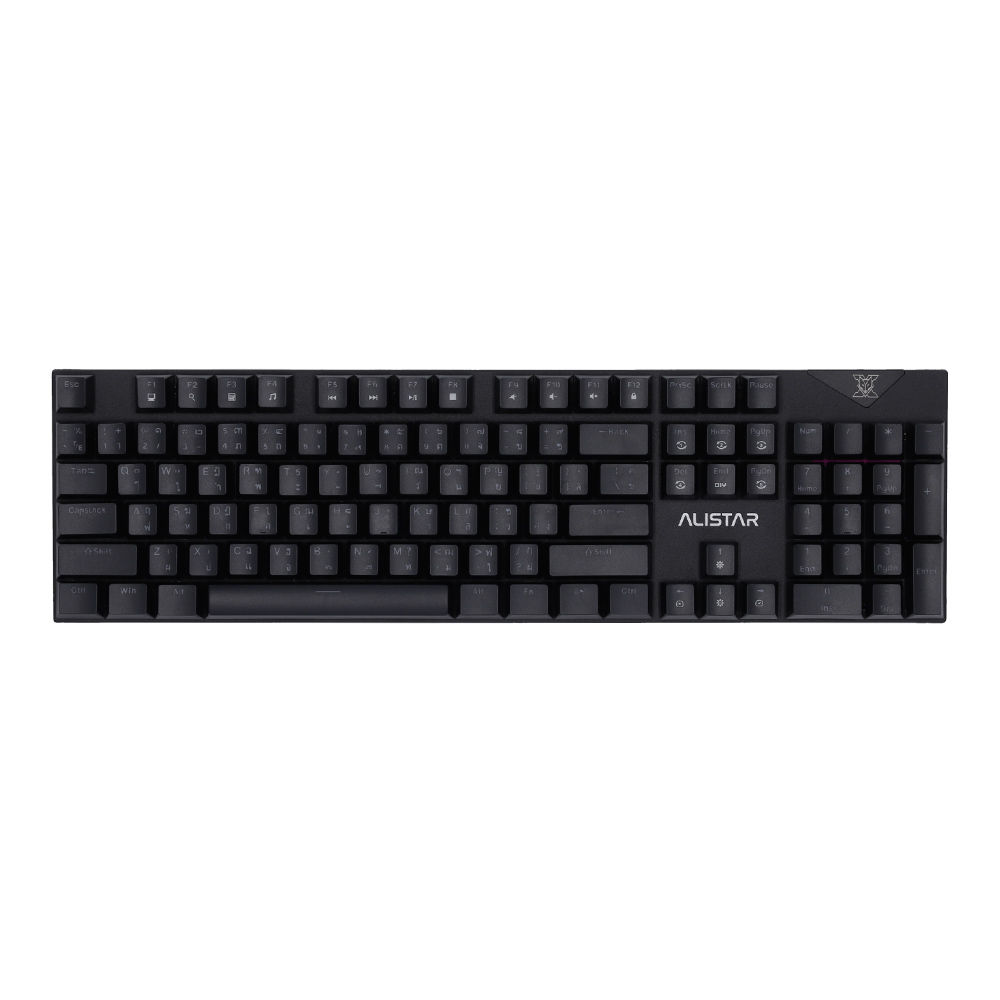 KEYBOARD (คีย์บอร์ด) NUBWO X33 CIY ALISTAR RED SWITCH MINI RGB EN/TH - BLACK