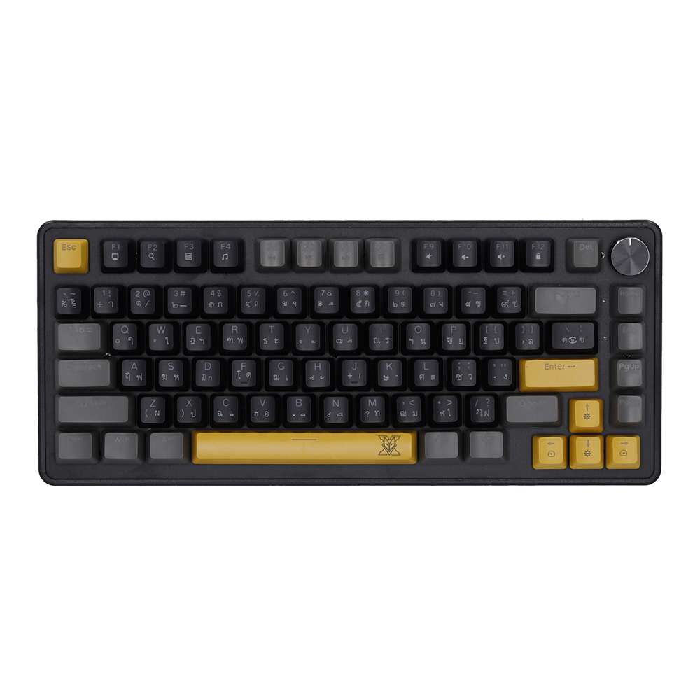 KEYBOARD (คีย์บอร์ด) NUBWO X804 CYGNUS RED SWITCH MINI RGB EN/TH - BLACK