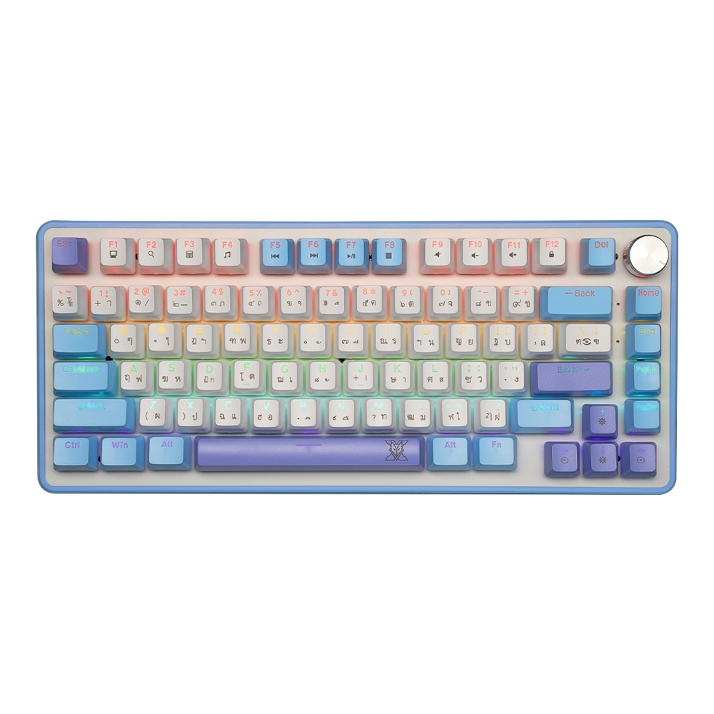 KEYBOARD (คีย์บอร์ด) NUBWO X804 CYGNUS RED SWITCH MINI RGB EN/TH - BLUE