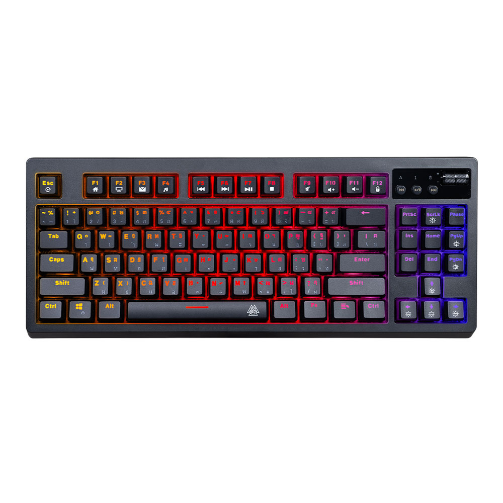 WIRELESS KEYBOARD (คีย์บอร์ดไร้สาย) EGA TYPE CMK4 (BLACK) (RED SWITCH RGB EN/TH)