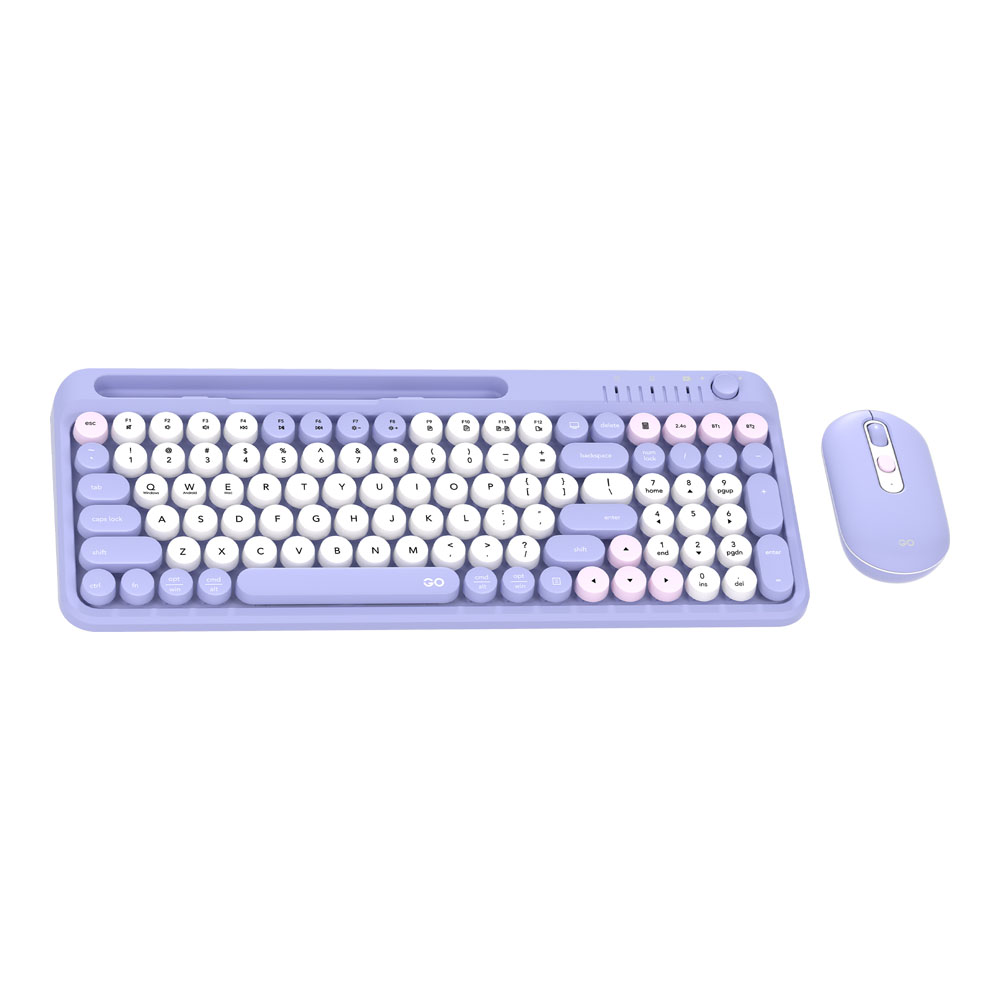 KEYBOARD & MOUSE (คีย์บอร์ดและเมาส์ไร้สาย) FANTECH GO MOCHI101 WK899 - PURPLE