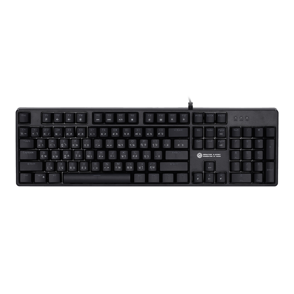 KEYBOARD (คีย์บอร์ด) NEOLUTION E-SPORT BLACKHOLE RED SWITCH RAINBOW LED EN/TH - BLACK
