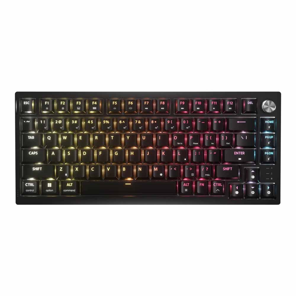 WIRELESS KEYBOARD (คีย์บอร์ดไร้สาย) CORSAIR K65 PLUS WIRELESS CORSAIR MLX TACTILE SWITCH RGB EN - BLACK (CH-91D441F-NA)