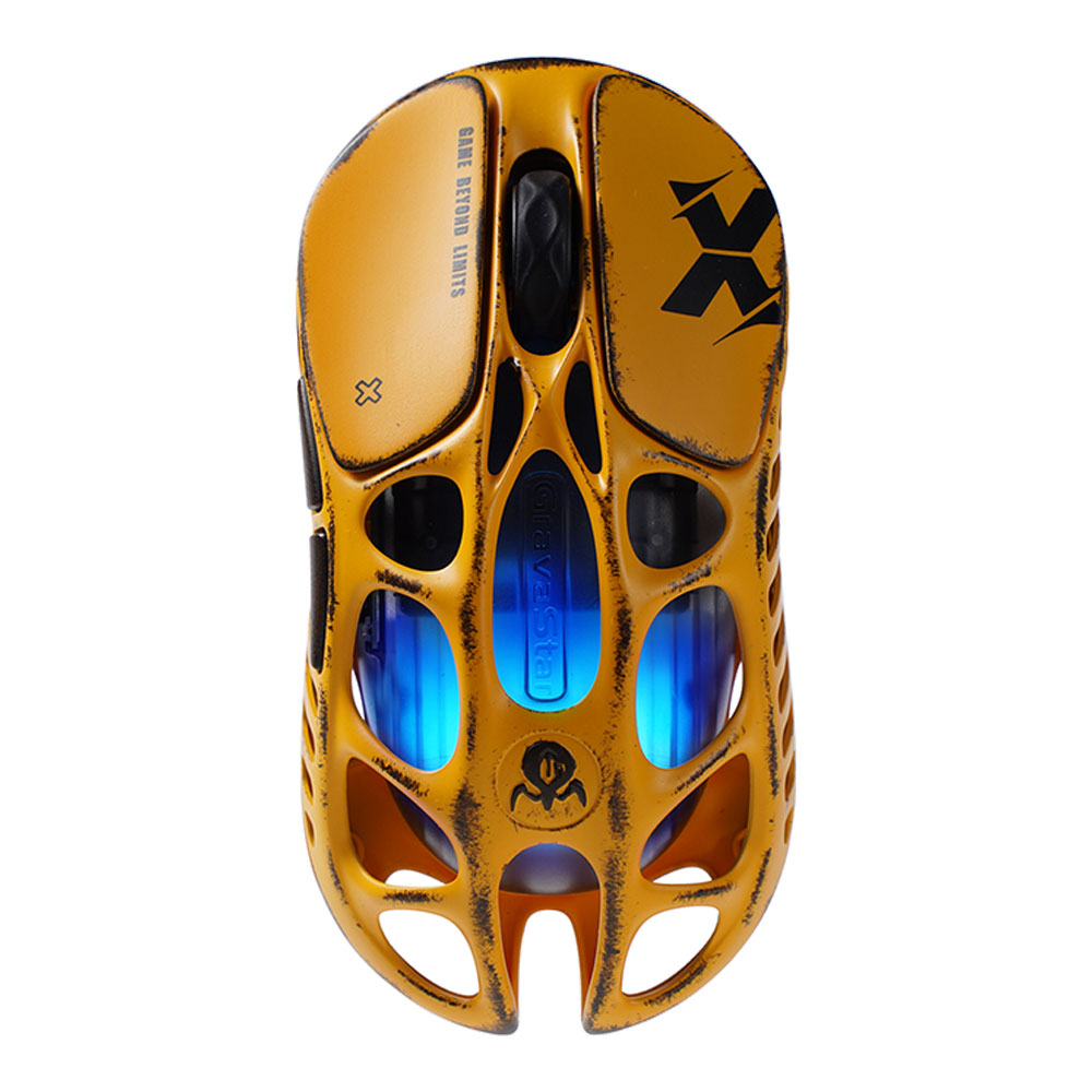 WIRELESS MOUSE (เมาส์ไร้สาย) GRAVASTAR MERCURY X - BATTLE-WORN YELLOW